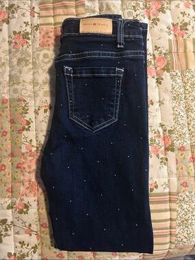 Girls' Navy Dot  skinny jeans - Stretch material